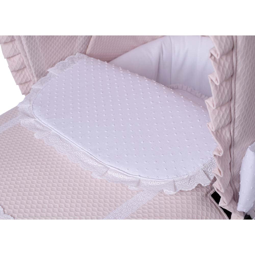 Colcha Capazo A Medida Carro Bebé Napoles Rosa Empolvado Bebiti By Nanetes - Nanetes #