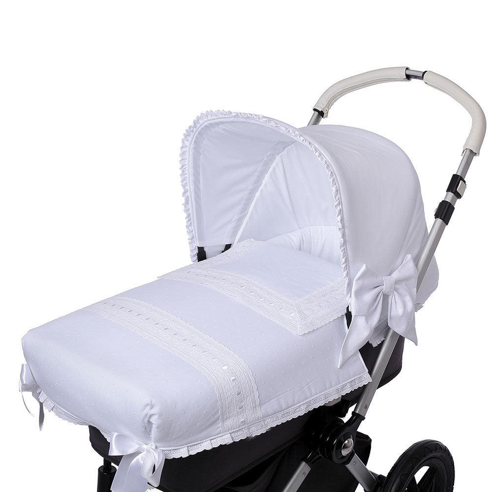 Colcha Capazo A Medida Carro Bebé 684 Blanco Puntillas Bebiti By Nanetes - Nanetes #