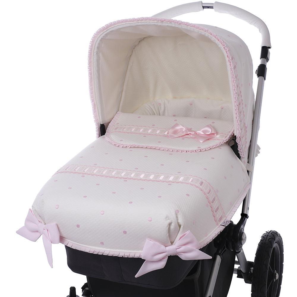 Colcha Capazo A Medida Carro Bebé 828 Topos Beige Bebiti By Nanetes - Nanetes #