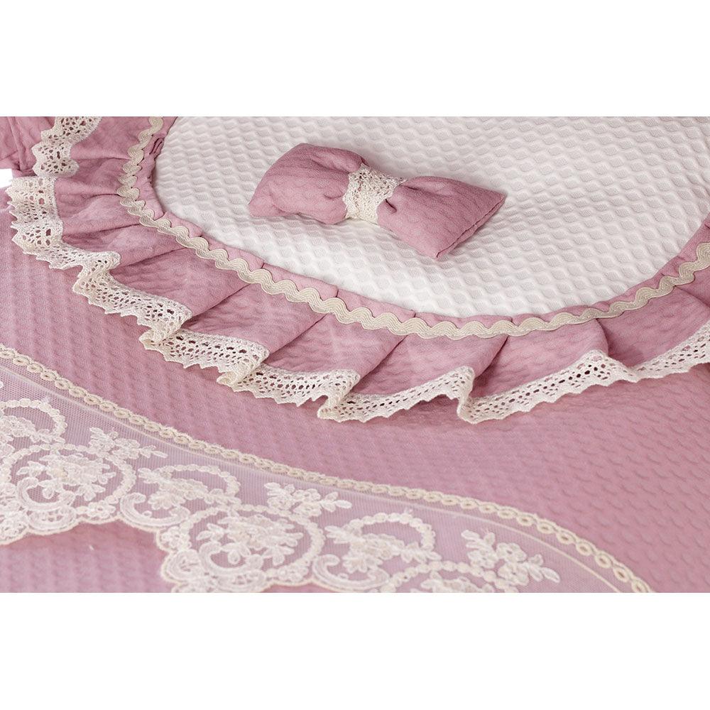 Colcha Capazo A Medida Carro Bebé Maquillaje Puntillas Bebiti By Nanetes - Nanetes #