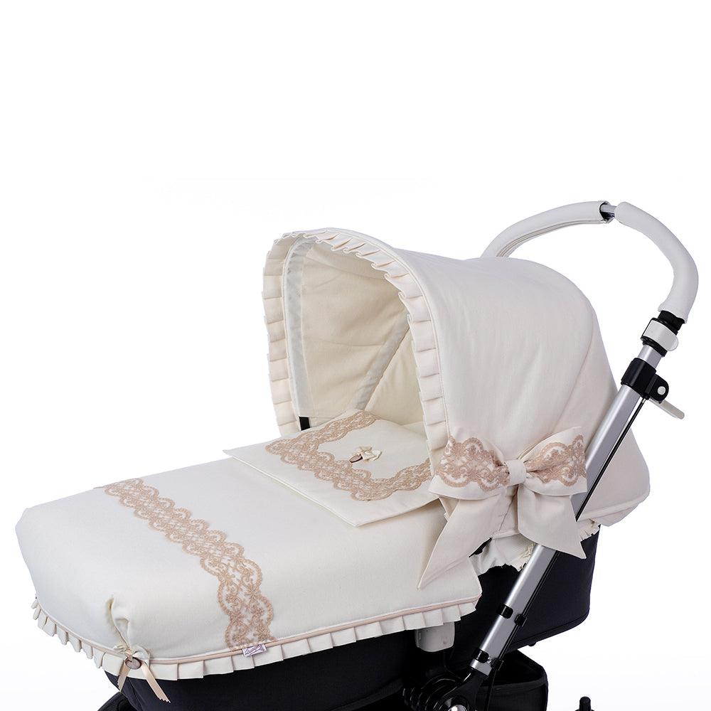 Colcha Capazo A Medida Carro Bebé 113 Puntillas By Nanetes - Nanetes #