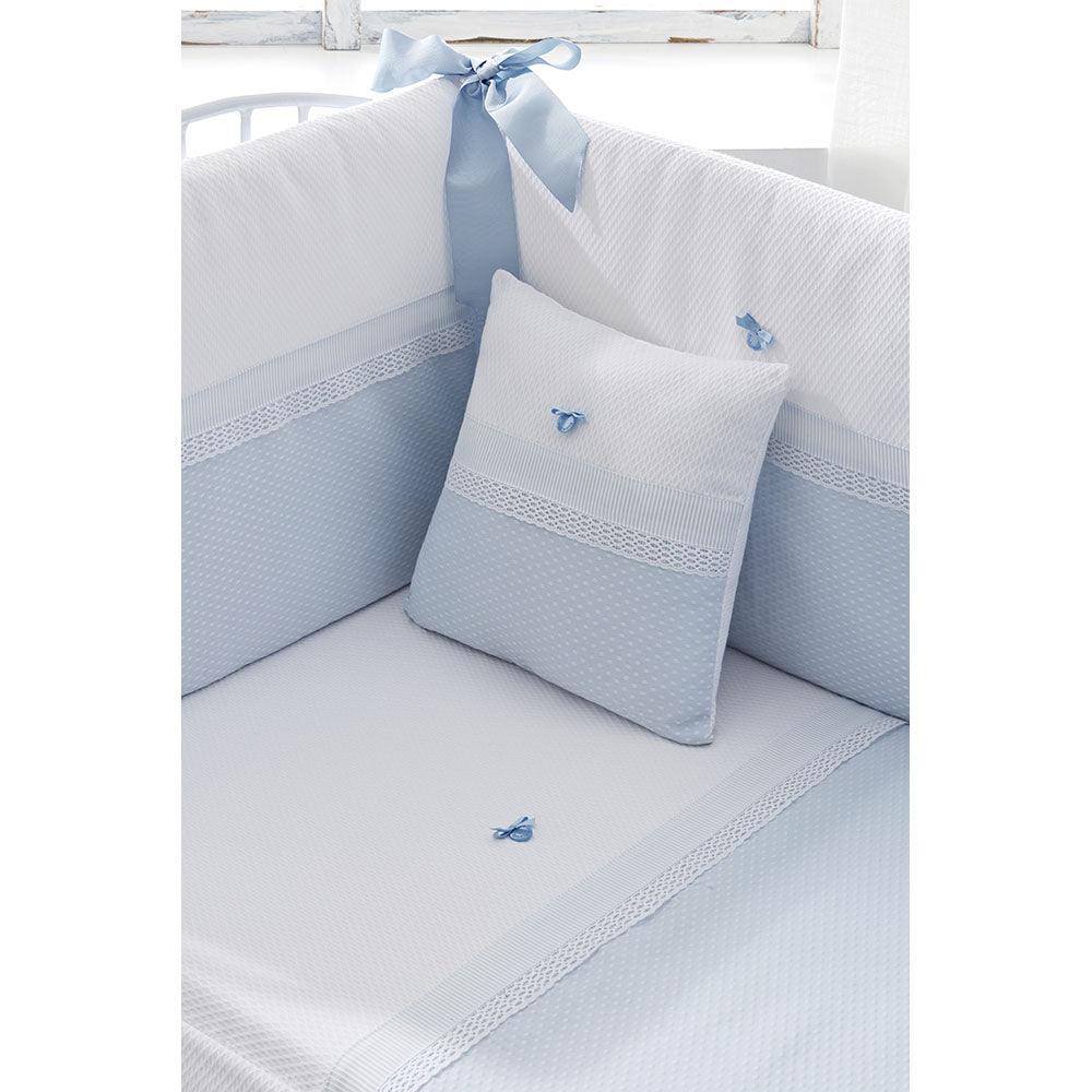 Edredón Cuna Bebé con Chichonera Venecia Azul Bimbi Class - Nanetes #