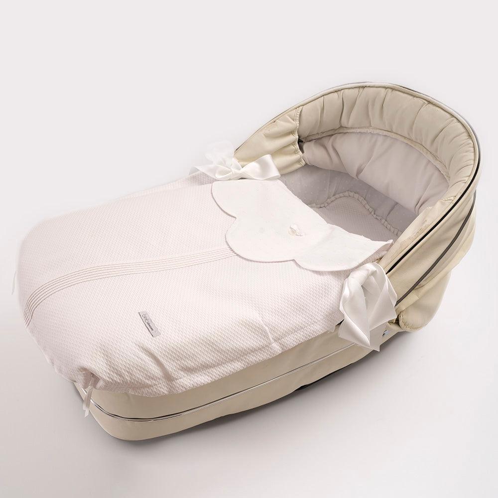 Colcha con saco capazo 3 usos Toscana Blanco Bimbi Class - Nanetes #