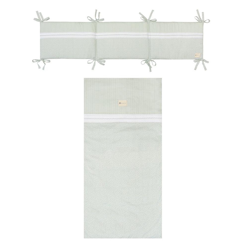 Edredón con Protector Cuna Bebe Provenza Verde Bimbi Class - Nanetes #