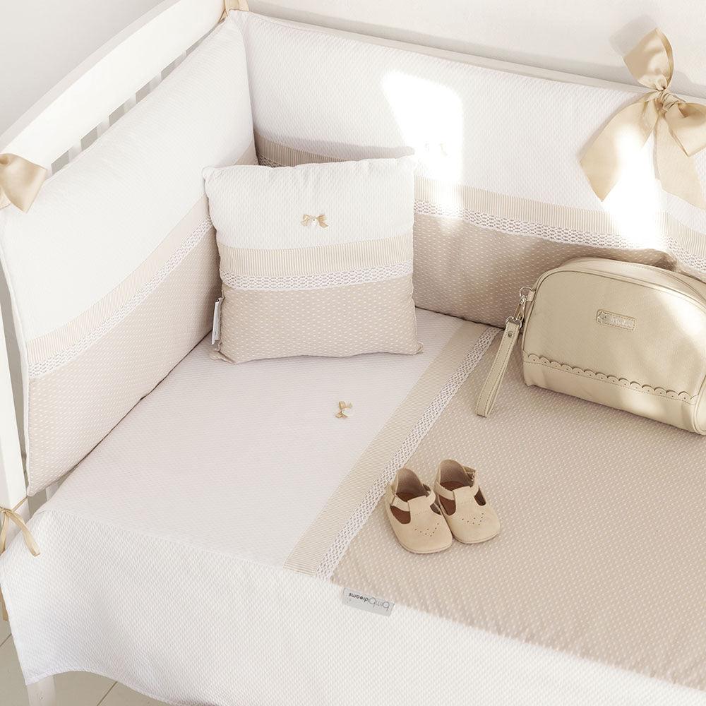 Edredón Cuna Bebé con Chichonera Venecia Camel Bimbi Class - Nanetes