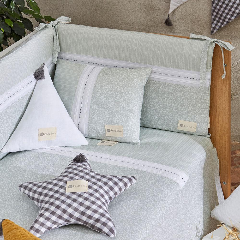 Edredón con Protector Cuna Bebe Provenza Verde Bimbi Class - Nanetes #