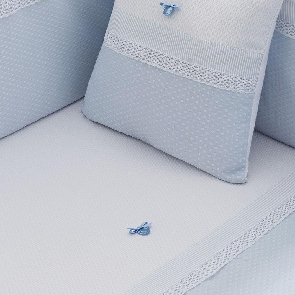 Edredón Cuna Bebé con Chichonera Venecia Azul Bimbi Class - Nanetes #