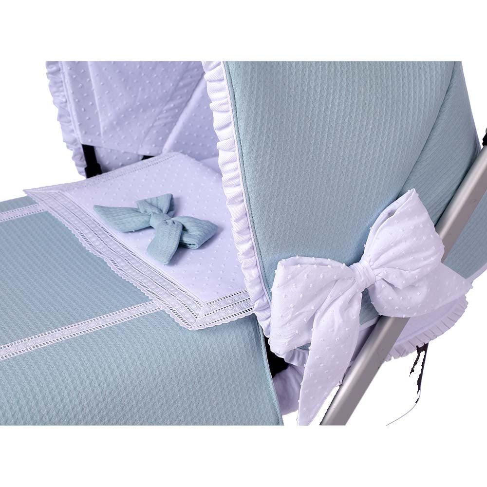 Colcha Carro Capazo 187 Aguamarina Bebiti Nanetes - Nanetes #