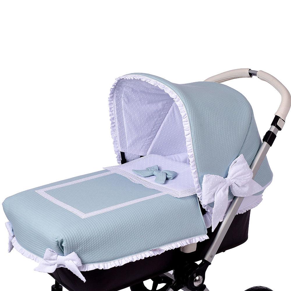 Colcha Carro Capazo 187 Aguamarina Bebiti Nanetes - Nanetes #