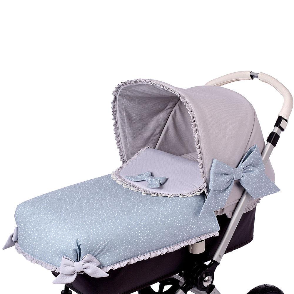 Colcha Capazo Estrellitas 171 Azul Plomo Bebiti Nanetes - Nanetes #