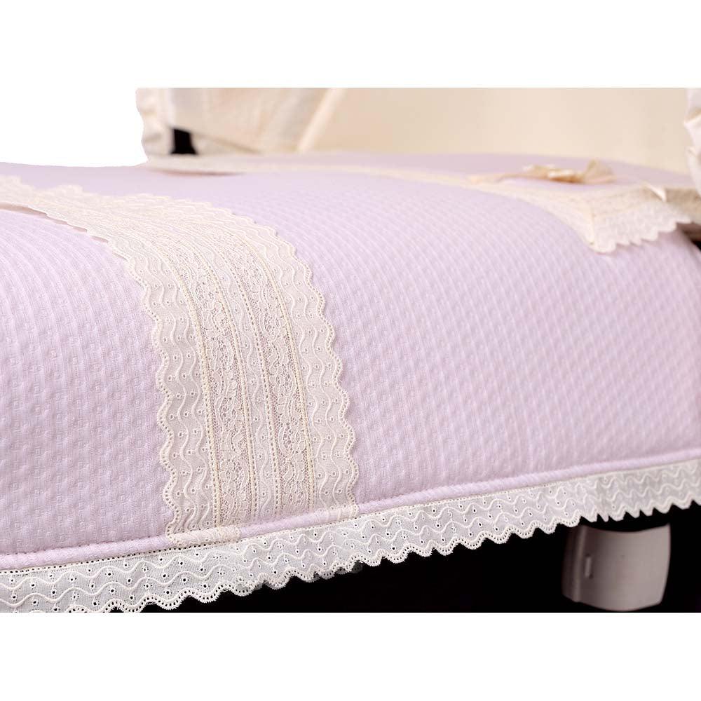 Colcha Capazo Bebé Piqué 187 Rosa Puntillas Bebiti Nanetes - Nanetes #