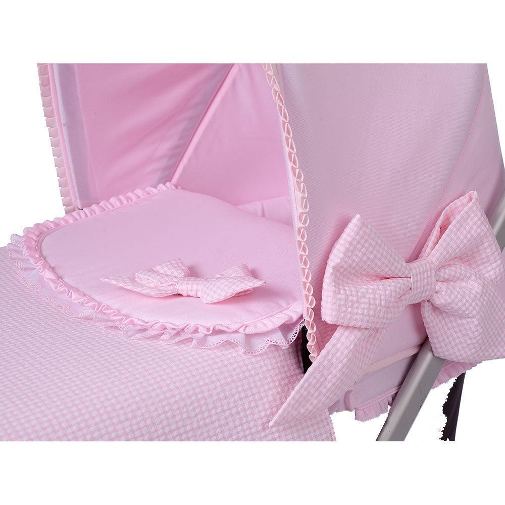 Colcha Carro bebé Vichy Rosa Bebiti Nanetes - Nanetes #