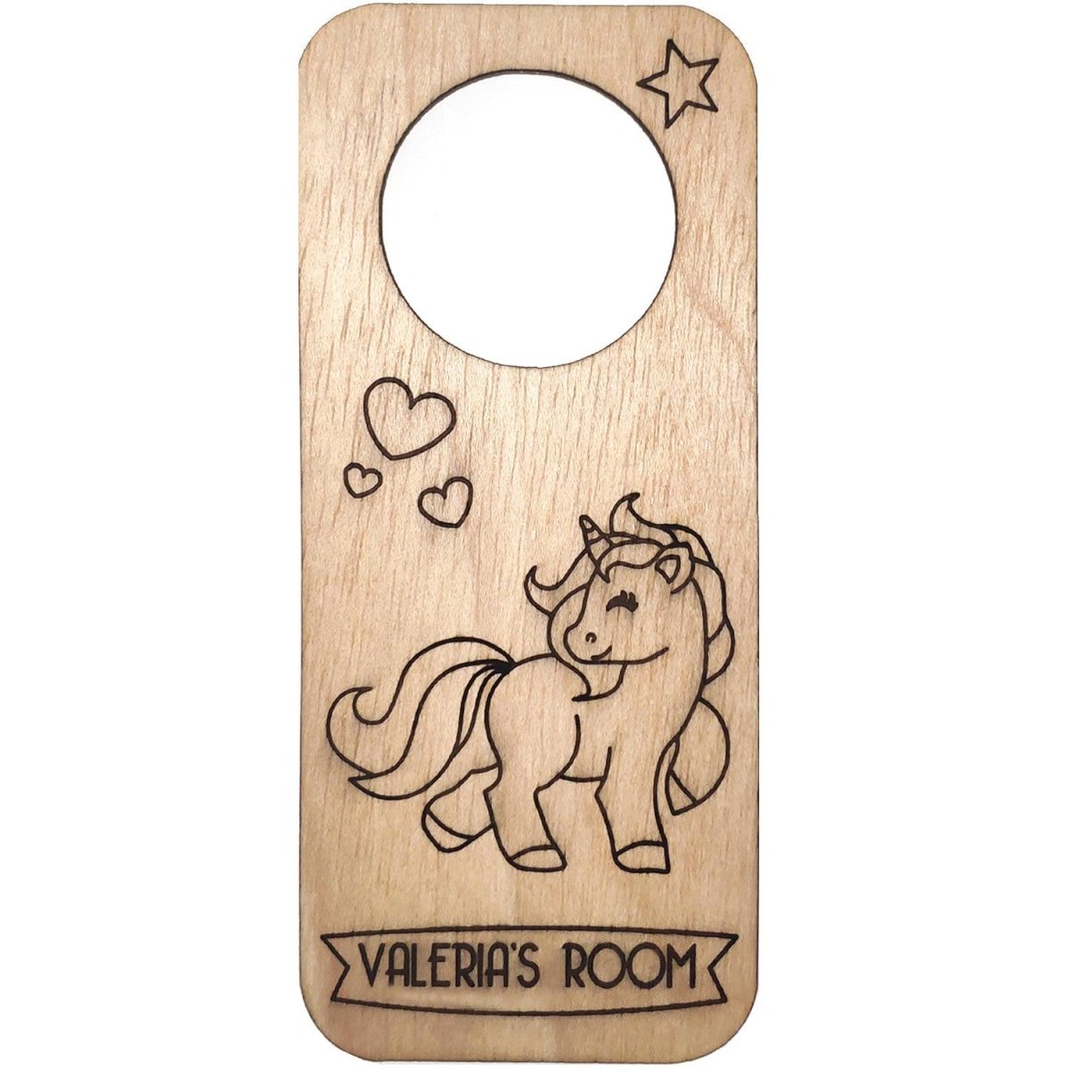 Colgador Puerta Personalizado Unicornio - Nanetes