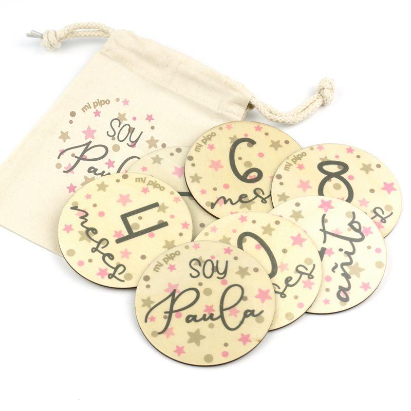 Placas cumplemeses personalizado estrellas - Nanetes #
