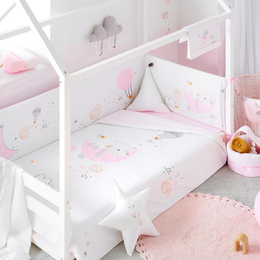 Edredón con Protector Cuna Volare Rosa Chic - Nanetes #