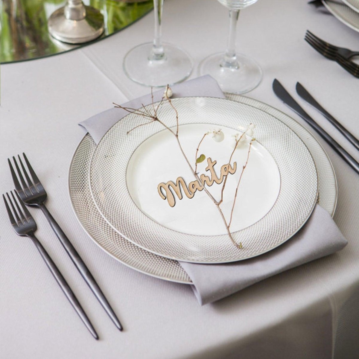 Marcasitios nombre madera personalizado con imán - Nanetes