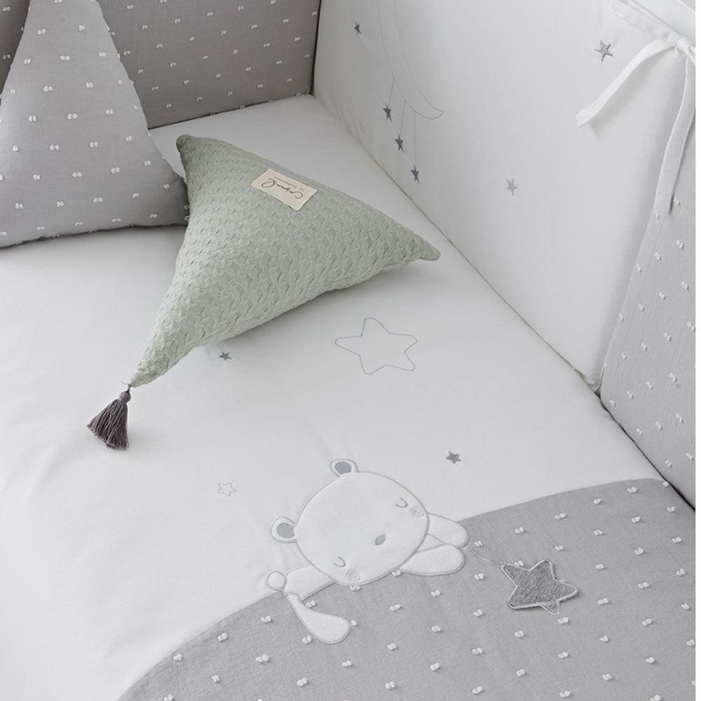 Edredón con Protector Cuna Dolce Gris Pirulos - Nanetes