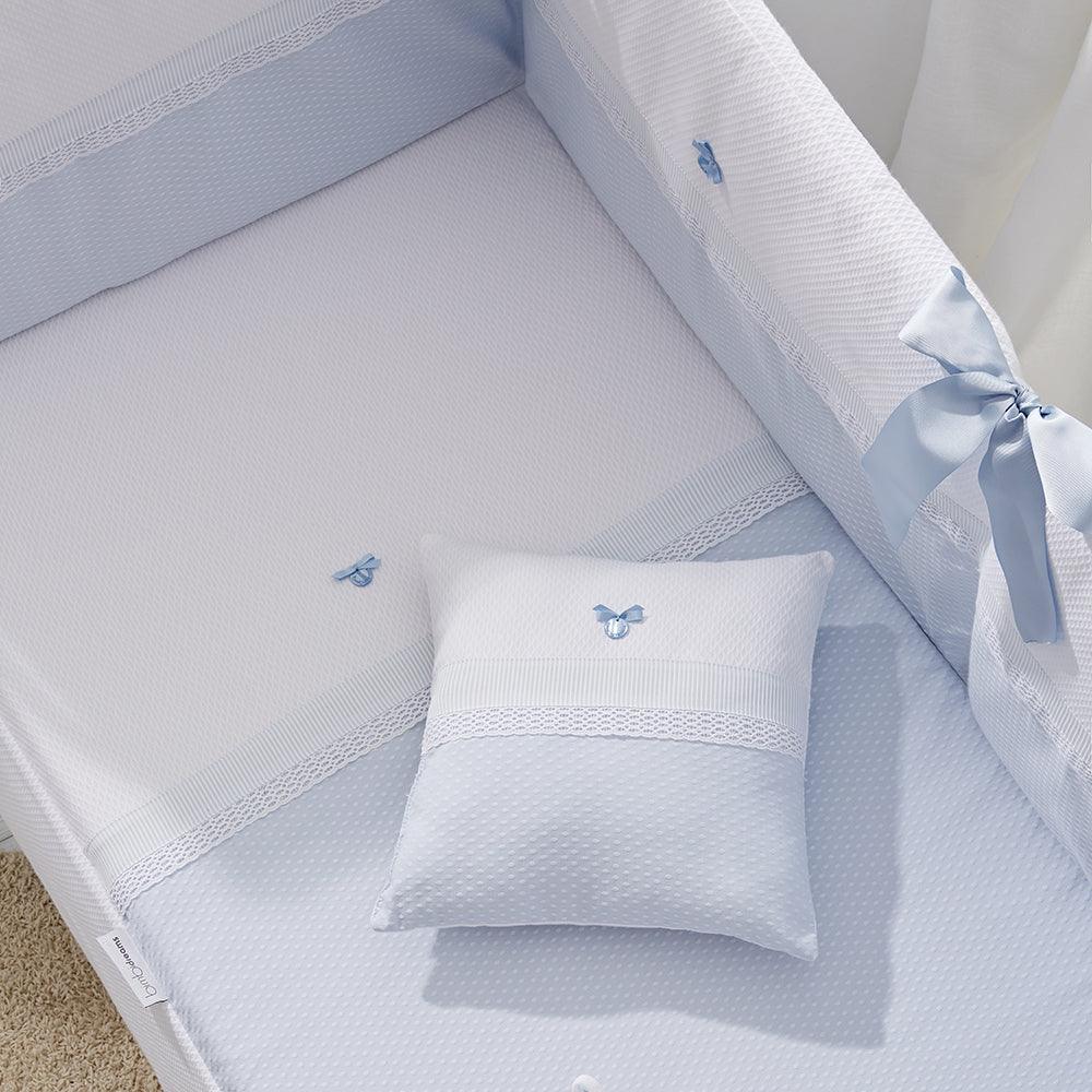 Edredón Cuna Bebé con Chichonera Venecia Azul Bimbi Class - Nanetes #