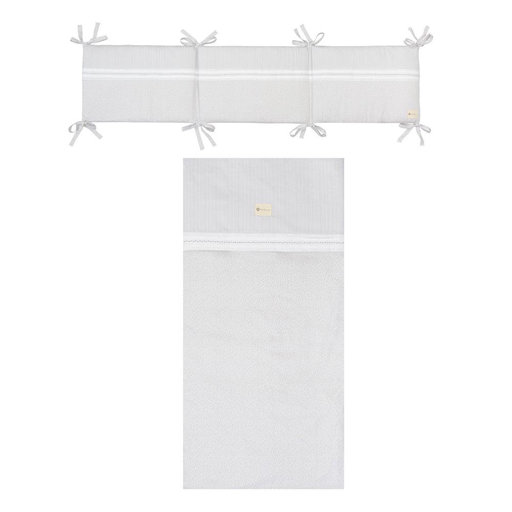 Edredón con Protector Cuna Bebe Provenza Gris Bimbi Class - Nanetes #