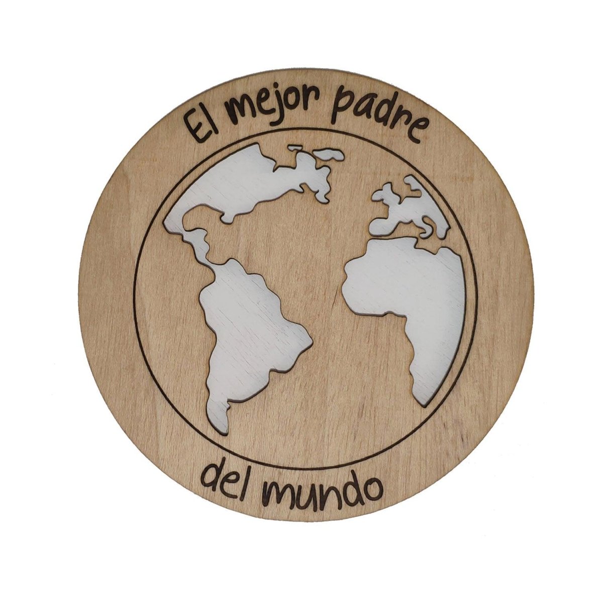Placa madera el mejor padre del mundo - Nanetes