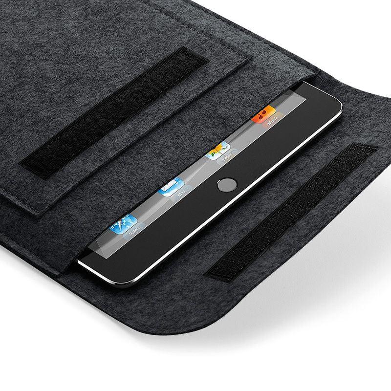 Funda tablet personalizada fieltro antracita - Nanetes #