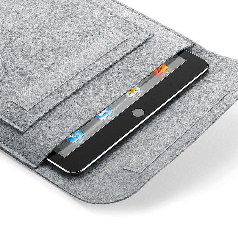 Funda tablet personalizada fieltro gris - Nanetes #