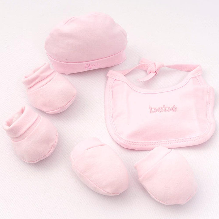 Gorro Personalizado con Manoplas y Peucos Primera Puesta Paritorio Bebé Nanetes - Nanetes #