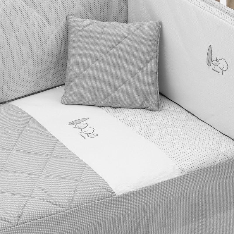 Edredón con protector essentia gris Cambrass - Nanetes #