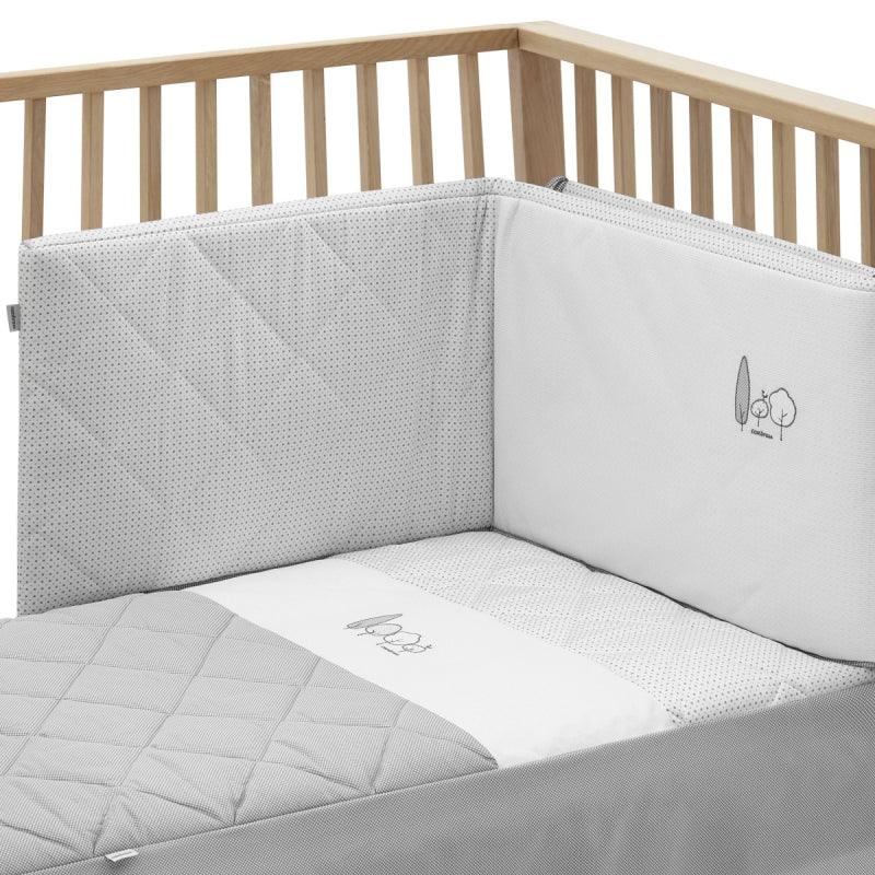 Edredón con protector essentia gris Cambrass - Nanetes #