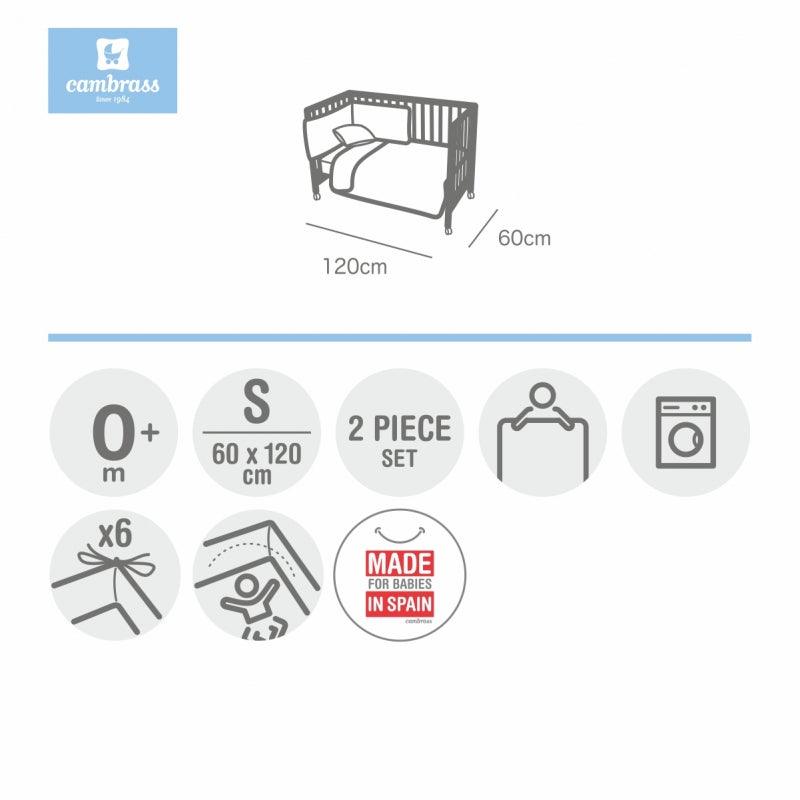 Funda nórdica con protector essentia gris Cambrass - Nanetes #