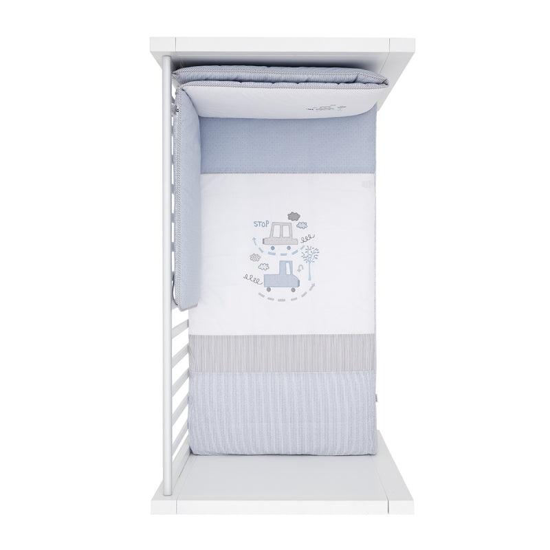 Edredon con protector Cuna Auto Azul Cambrass - Nanetes #