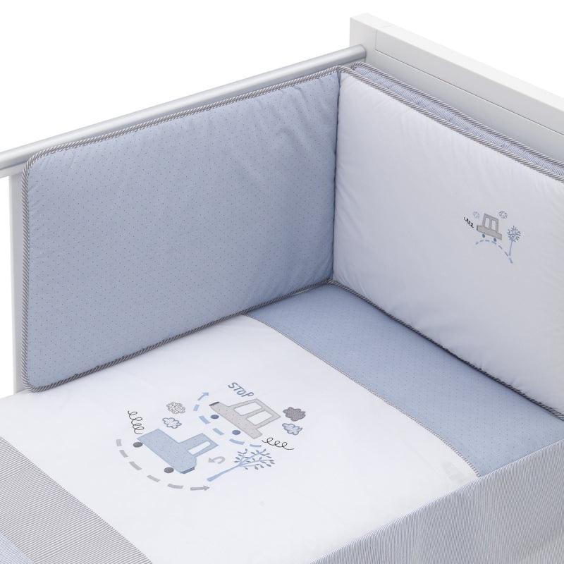 Edredon con protector Cuna Auto Azul Cambrass - Nanetes #