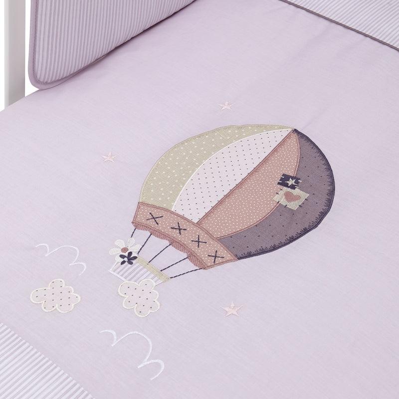 Edredon con protector Cuna Globo Lavanda Cambrass - Nanetes #