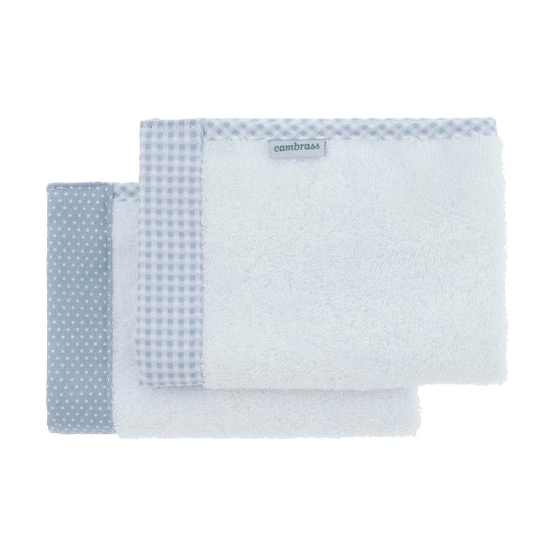 Toallas Bebé Cambrass Vichy Celeste - Nanetes #