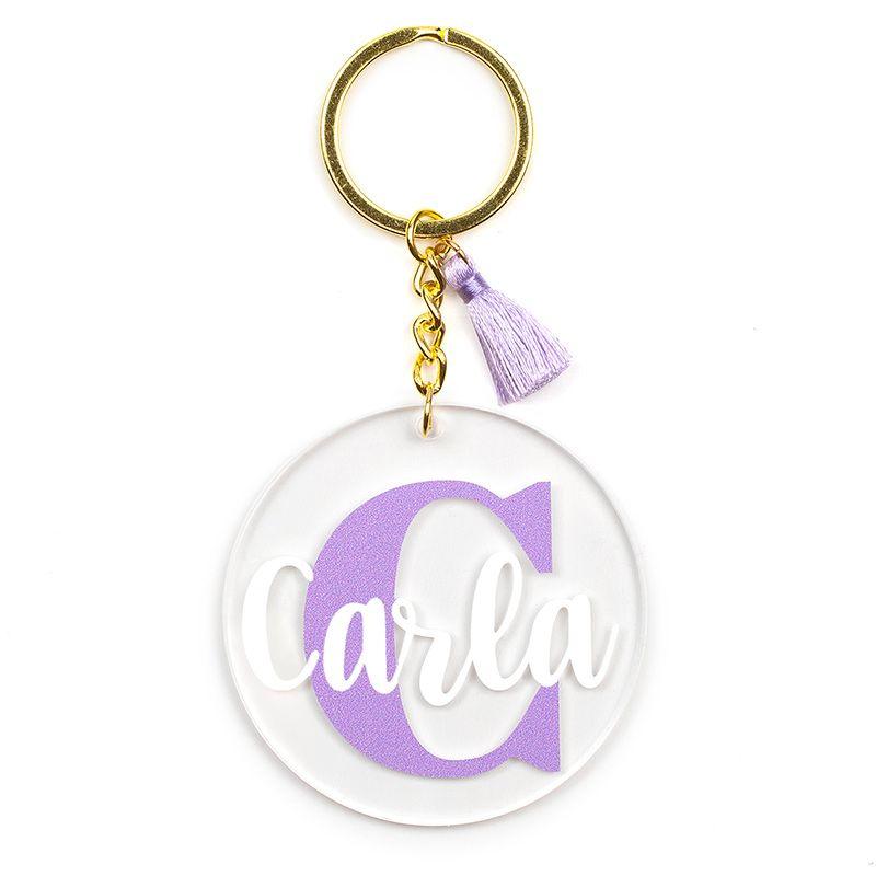 Llavero Metacrilato Personalizado Transparente Lila Mi Pipo - Nanetes #