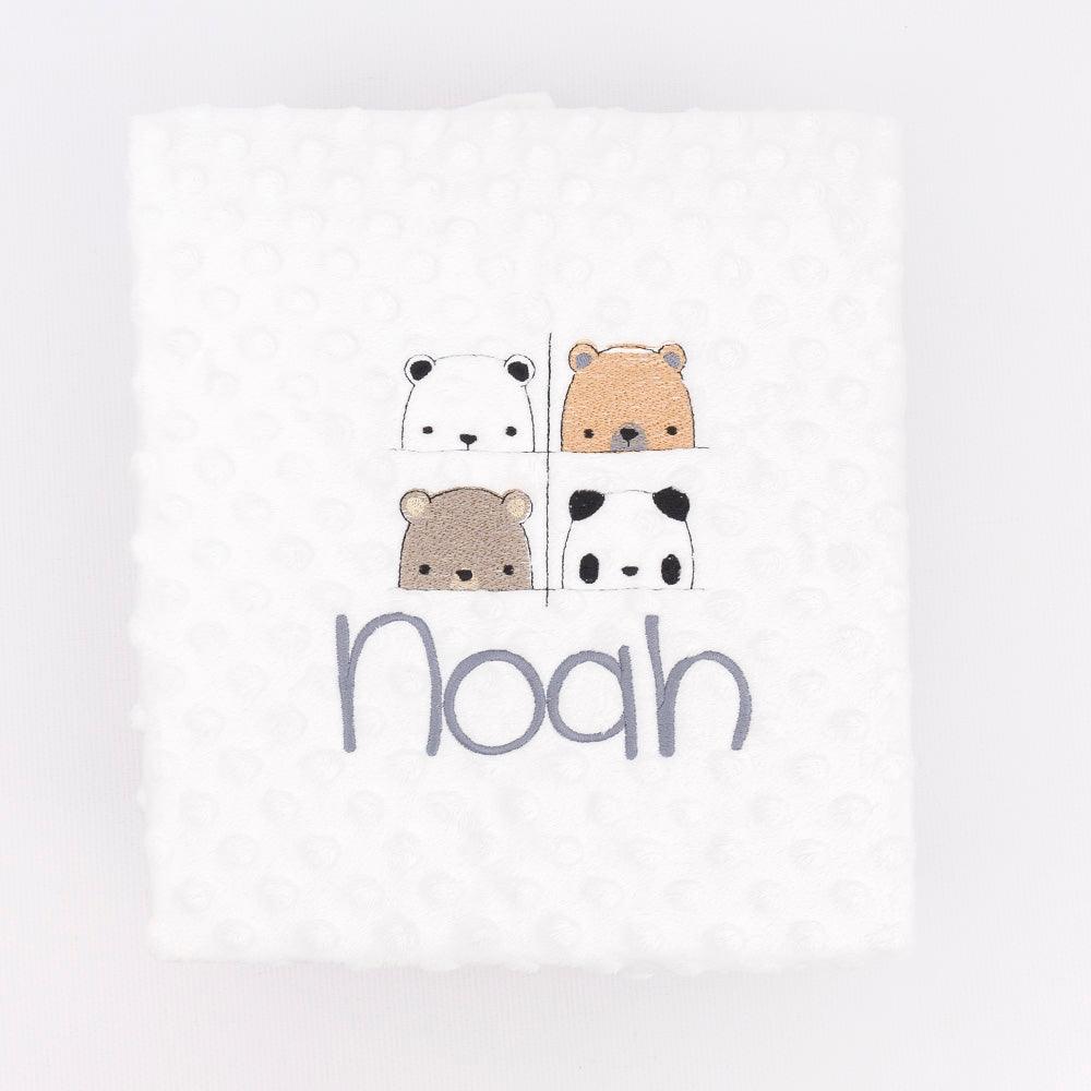 Manta Personalizada Bebe 4 osos Nanetes - Nanetes #