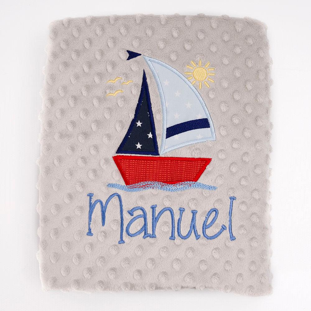 Manta Personalizada Bebé Barquito Velero Nanetes - Nanetes