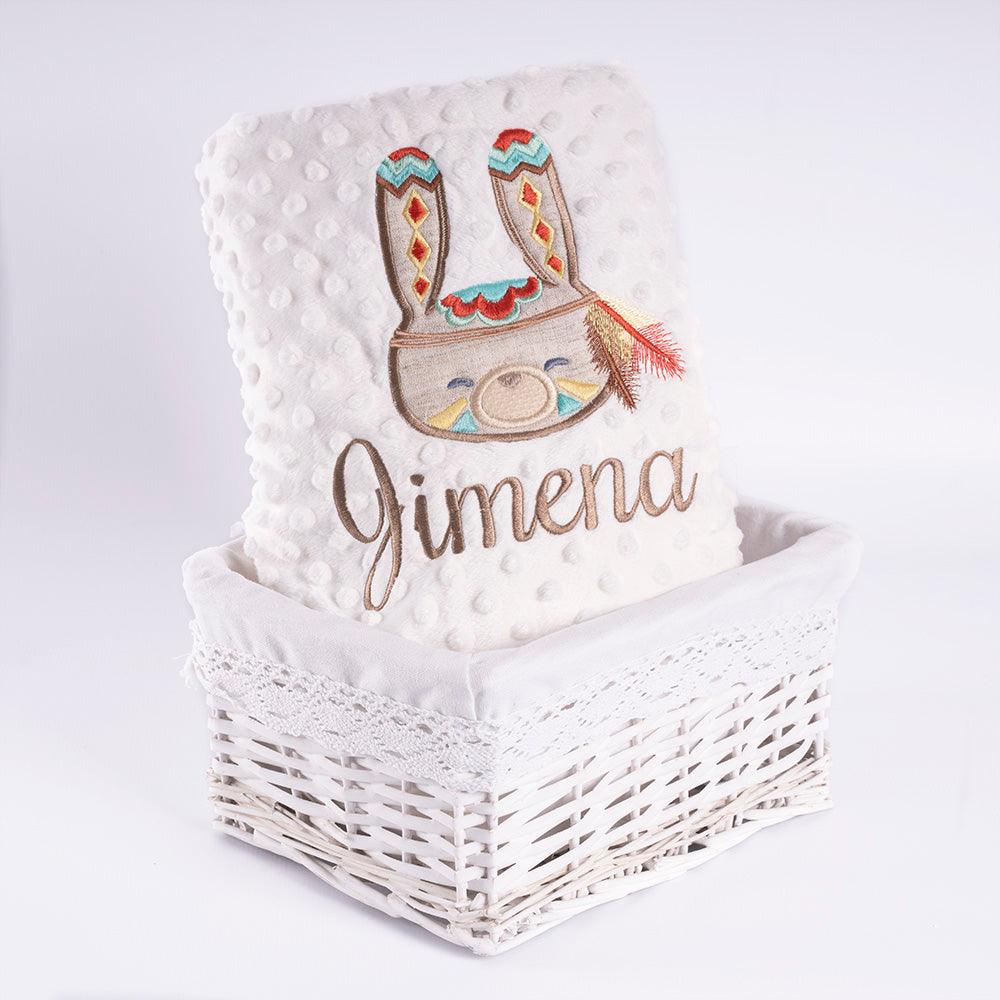 Manta Personalizada Bebé Conejo Tribal Nanetes - Nanetes
