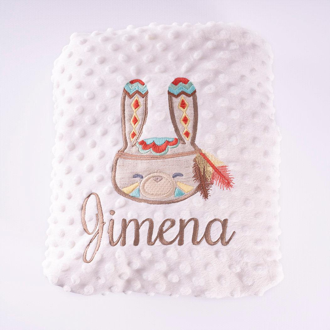 Manta Personalizada Bebé Conejo Tribal Nanetes - Nanetes
