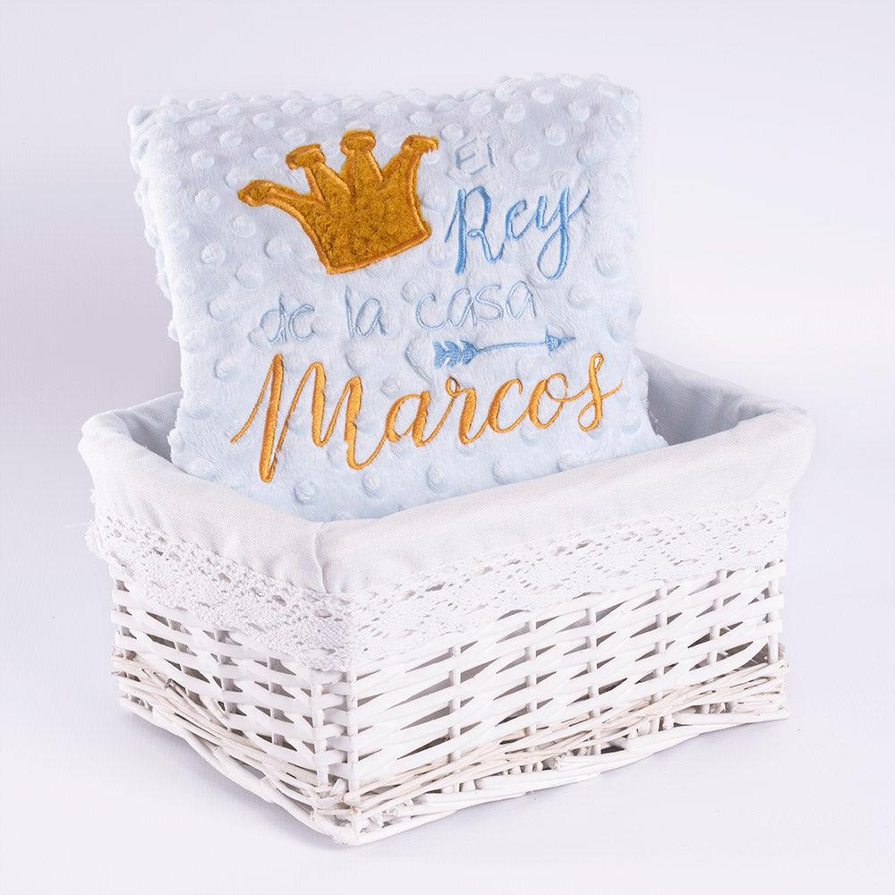 Manta Personalizada Bebé Frase Soy el Rey de la Casa Nanetes - Nanetes