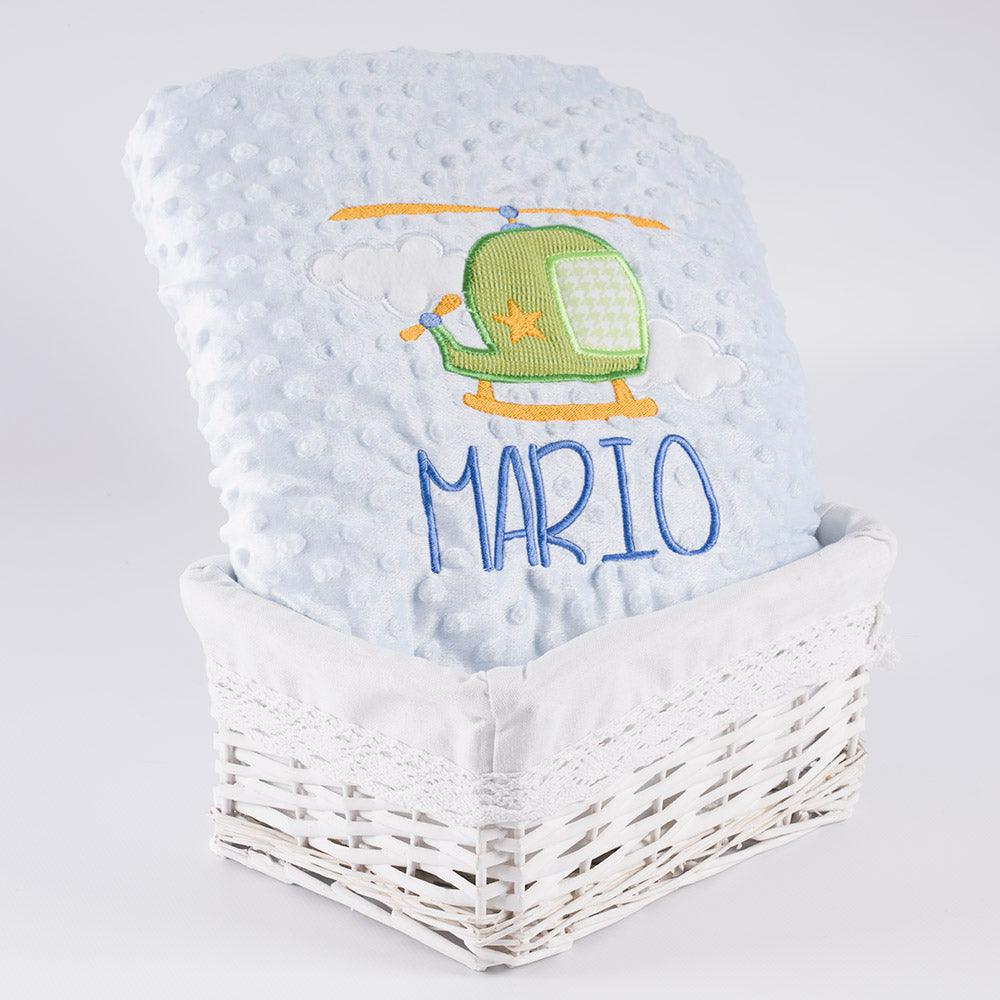 Manta Personalizada Bebé Helicóptero Nanetes - Nanetes