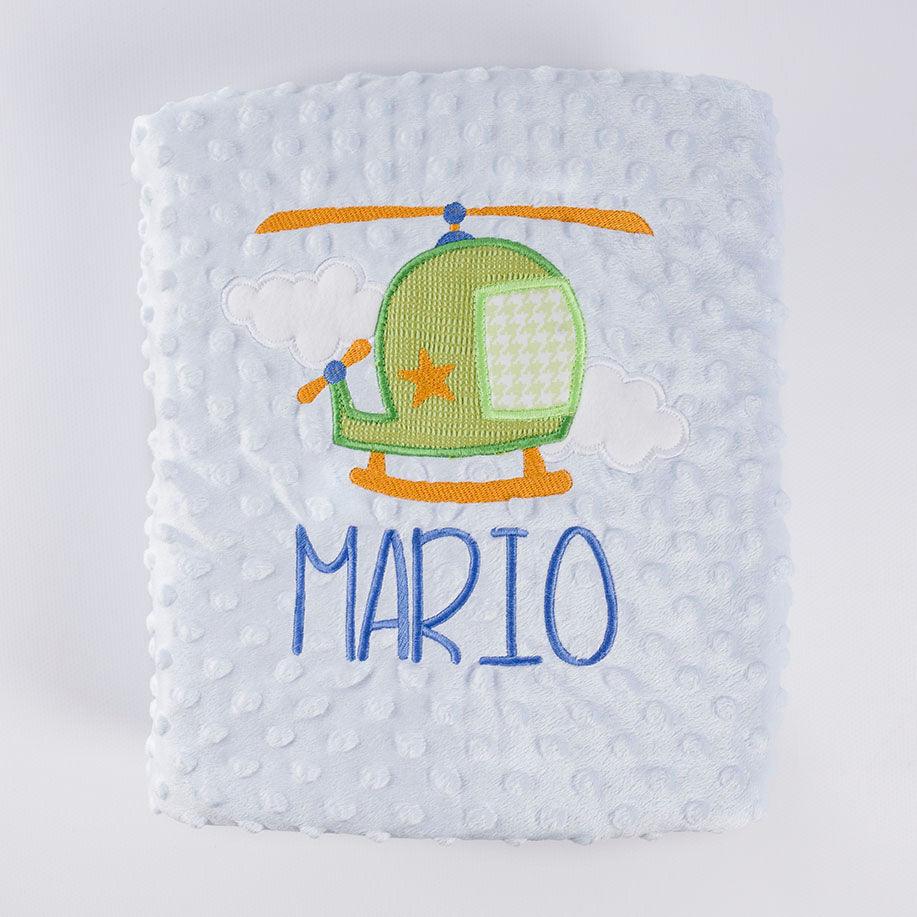 Manta Personalizada Bebé Helicóptero Nanetes - Nanetes