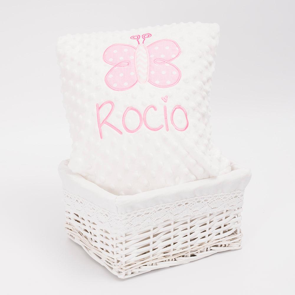 Manta Personalizada Bebé Mariposa Grande Nanetes - Nanetes