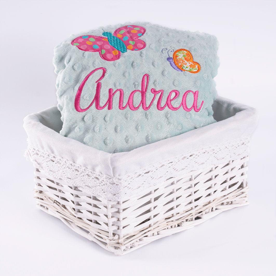 Manta Personalizada Bebé Mariposas Nanetes - Nanetes
