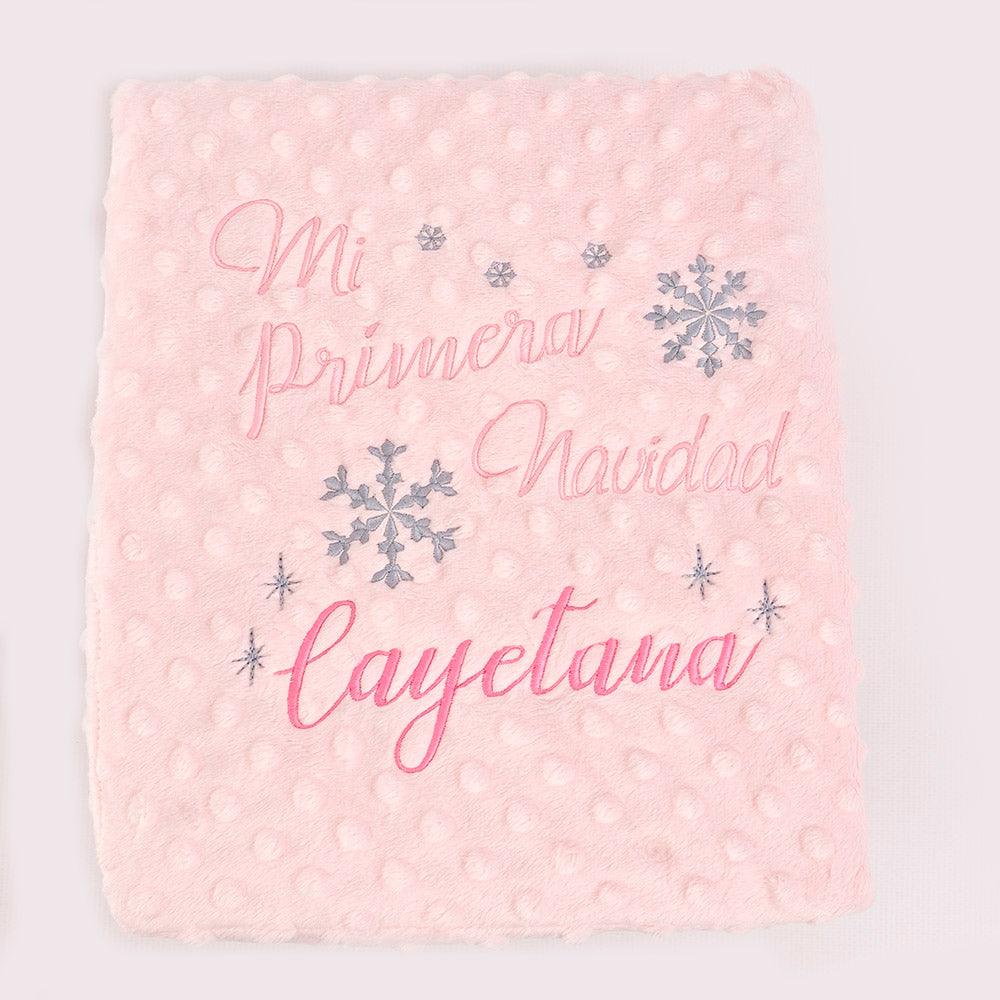 Manta Bebe Personalizada Mi Primera Navidad Nanetes - Nanetes #