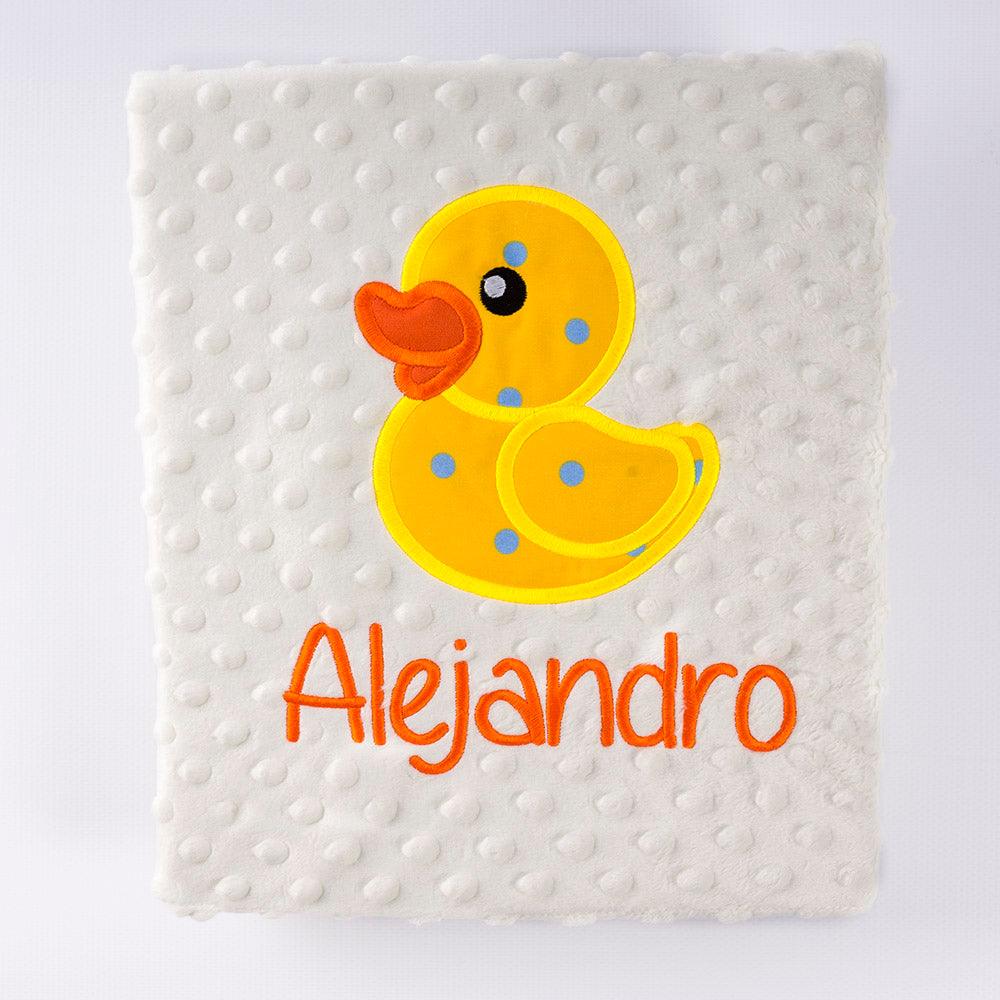 Manta Personalizada Bebé Patito de Goma Nanetes - Nanetes
