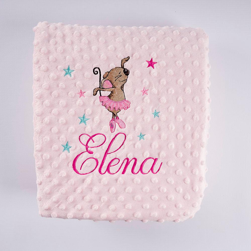 Manta Personalizada Bebé Ratoncita Bailarina Nanetes - Nanetes