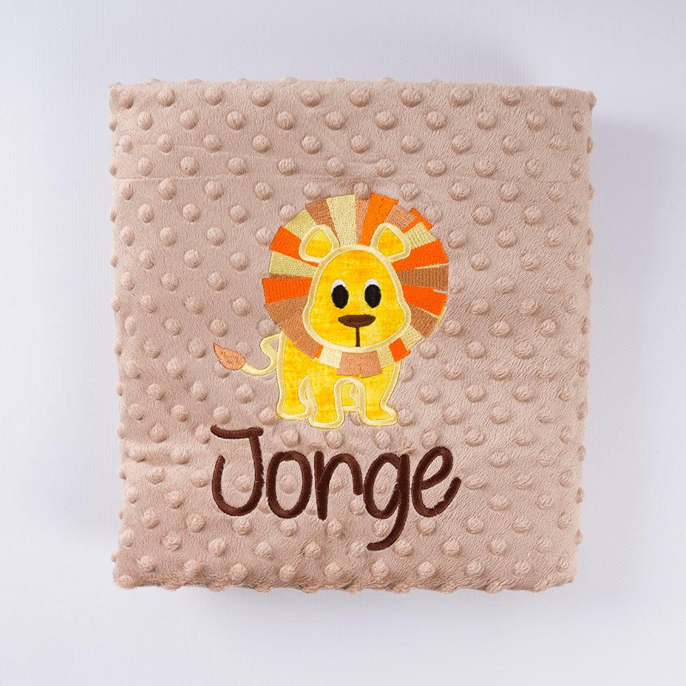 Manta Personalizada Bebé León Aplique Tela Nanetes - Nanetes #