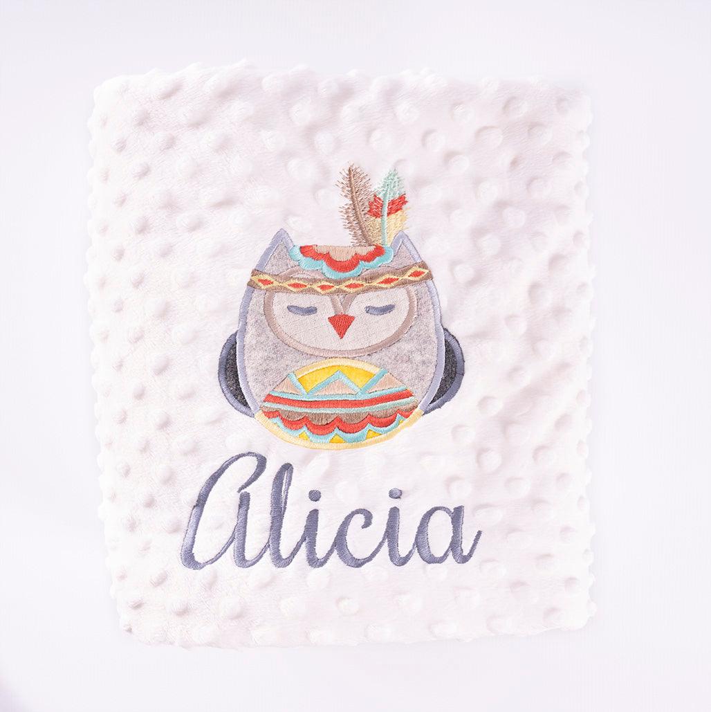 Manta Personalizada Bebé Buho Tribal Nanetes - Nanetes