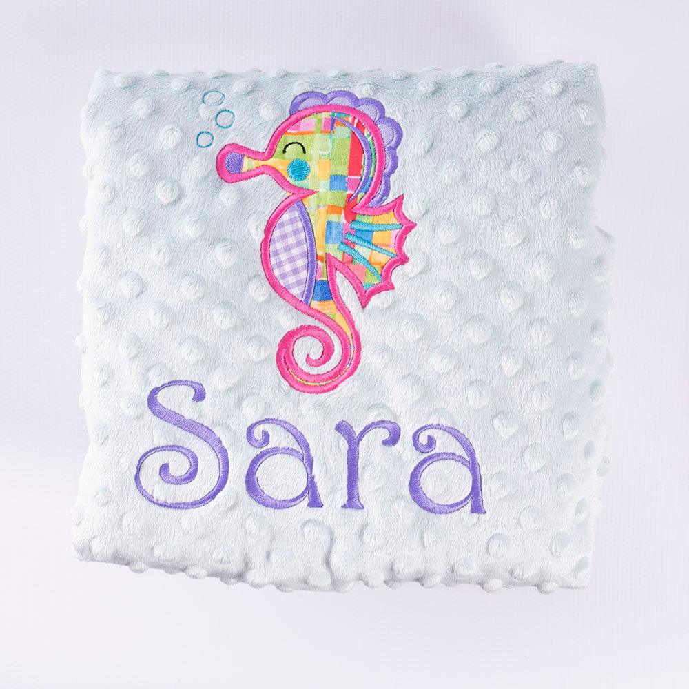 Manta Personalizada Bebé Caballito de Mar Nanetes - Nanetes